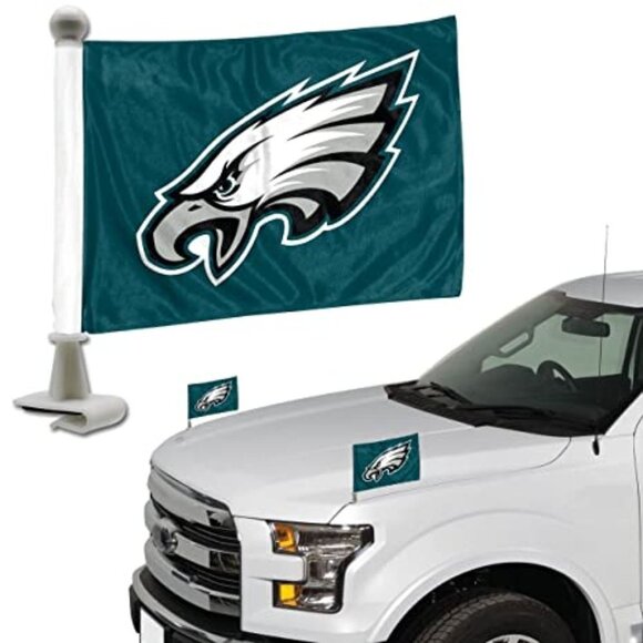 🛍3/$30🛍  NFL Philadelphia Eagles Flag Set 2-Piece - Picture 1 of 3